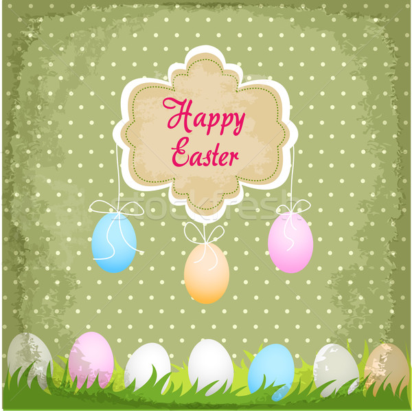 Feliz pascua Pascua resumen diseno tejido wallpaper Foto stock © lemony