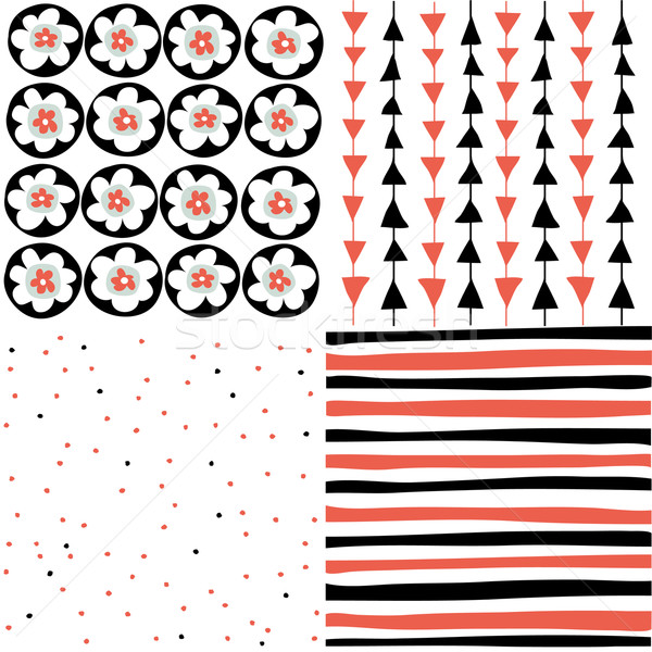 Set of seamless patterns Stock photo © lemony