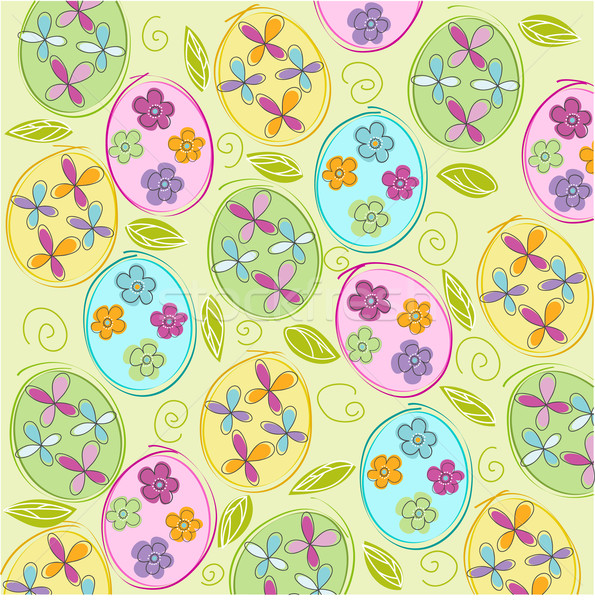 Feliz pascua Pascua resumen diseno tejido Daisy Foto stock © lemony