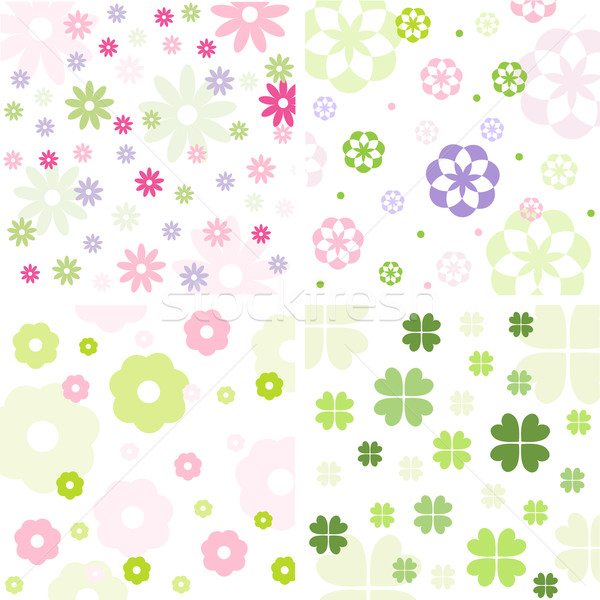 Floral Muster Set Papier Mädchen abstrakten Stock foto © lemony