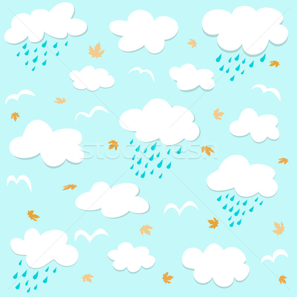 雲 壁 デザイン 月 背景 ストックフォト © lemony