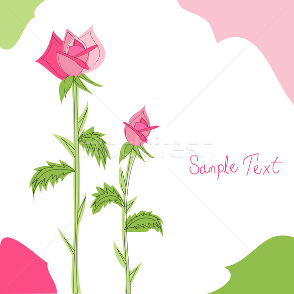 Stock photo: Floral greeting card