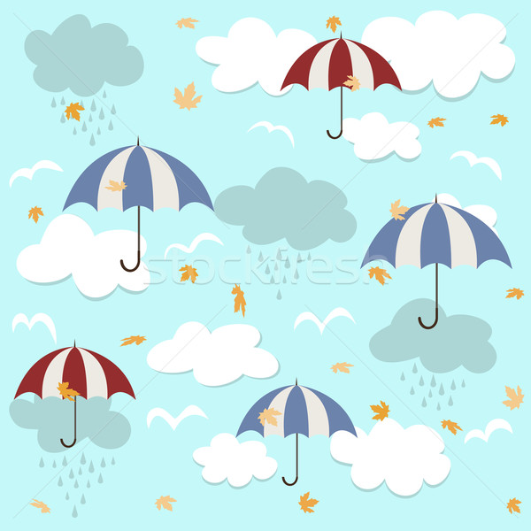 seamless pattern with umbrellas Stock photo © lemony