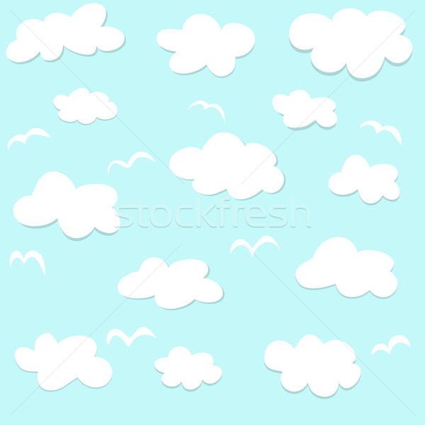 雲 水 紙 赤ちゃん デザイン ストックフォト © lemony