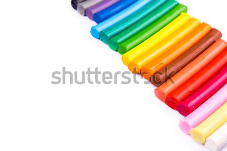 Rainbow colors plasticine bars, modeling clay  Stock photo © Len44ik