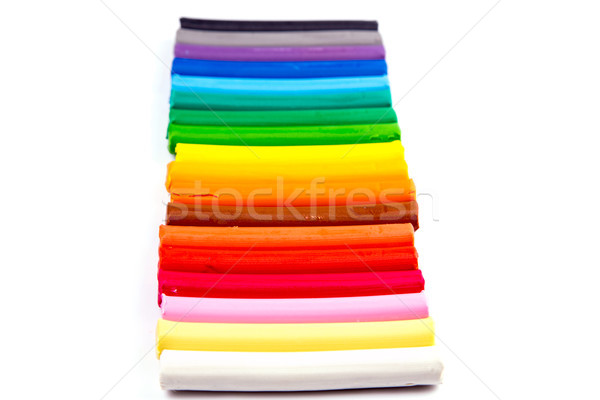 Rainbow colors plasticine bars, modeling clay  Stock photo © Len44ik