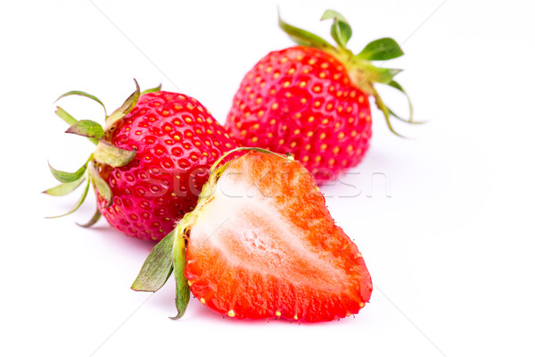 Fresh strawberries isolated on white background. Stock photo © Len44ik