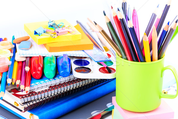 Stock photo: Office stationary. Back to school concept