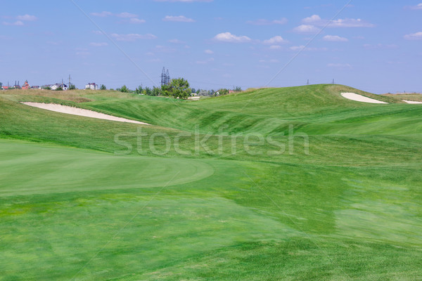 Perfect wavy green ground on a golf course Stock photo © Len44ik