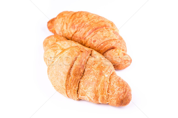 Frischen lecker Französisch Croissants isoliert weiß Stock foto © Len44ik