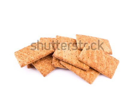 Stock fotó: Tápláló · kekszek · gabonapehely · izolált · fehér · egészséges · étrend