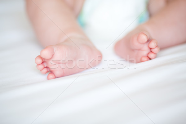 Stockfoto: Nieuwe · geboren · baby · voeten · ondiep
