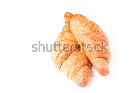 Stockfoto: Vers · smakelijk · frans · croissants · geïsoleerd · witte