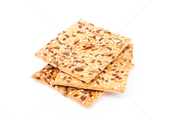 Gesund Kekse Getreide isoliert weiß gesunde Ernährung Stock foto © Len44ik