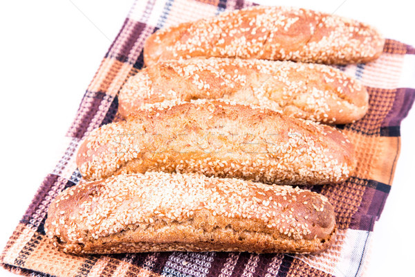 Freshly baked bread rolls with sesame  Stock photo © Len44ik