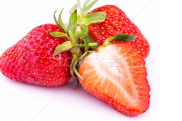 Fresh strawberries isolated on white background. Stock photo © Len44ik