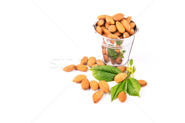 Almonds in a backet Stock photo © Len44ik