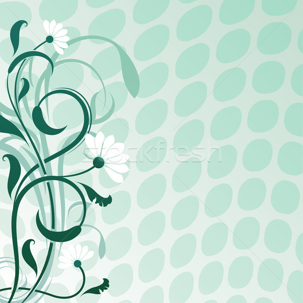 Abstract bloem vector exemplaar ruimte natuur blad groene Stockfoto © lenapix