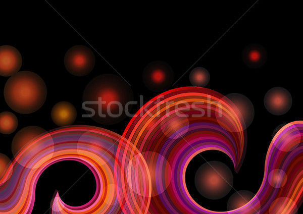 Abstract pink and red rainbow waves vector background. Stock photo © lenapix