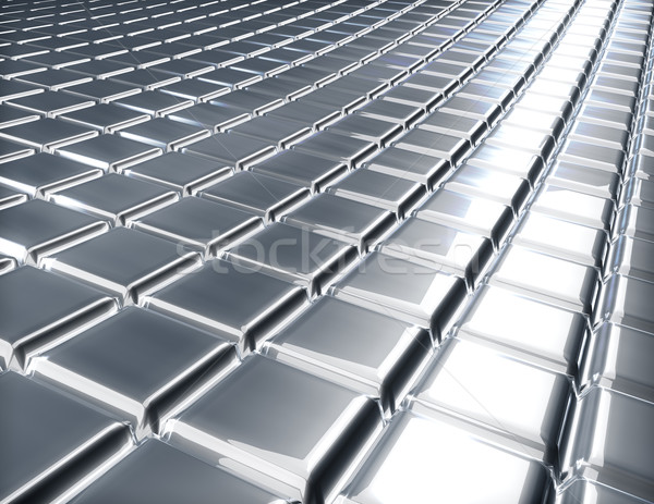 Streszczenie 3D powierzchni metalu przemysłowych technologii niebieski Zdjęcia stock © lenapix