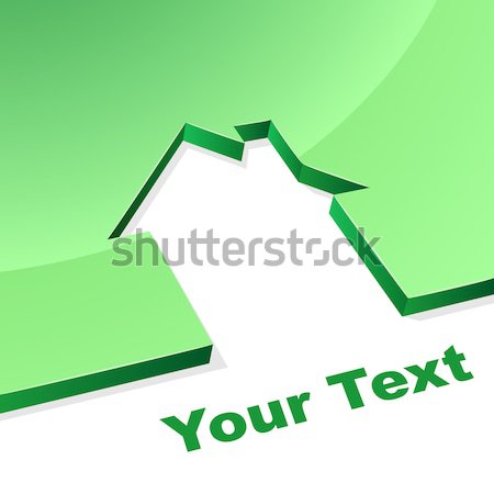 Green house 3D shape concept image with white copy space. Stock photo © lenapix
