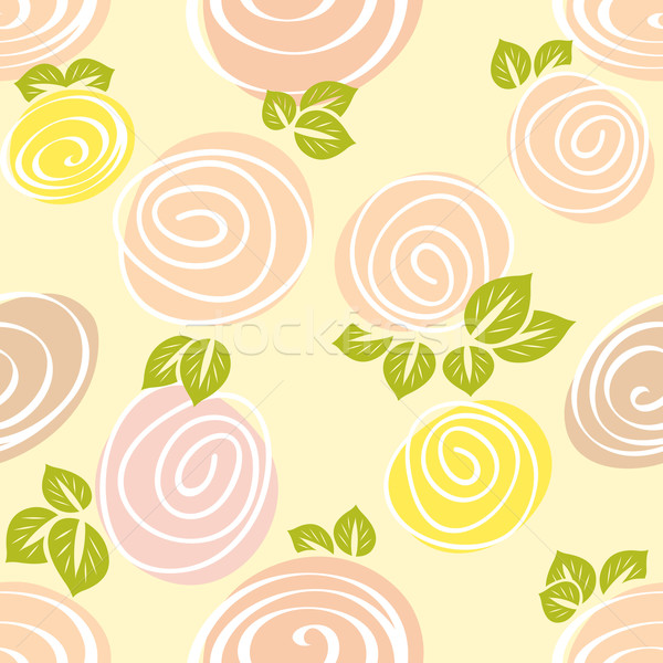 シームレス 装飾的な バラ つぼみ パターン 図面 ストックフォト © lenapix