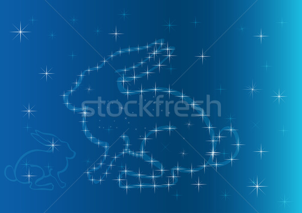 Abstract hare made of stars  - the Chinese symbol of new year. Stock photo © lenapix