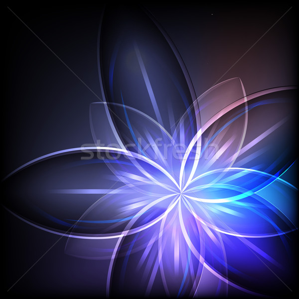 Abstract albastru lumina floare vector frunze frumuseţe Imagine de stoc © lenapix