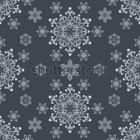 Flocon de neige sombre bleu vecteur texture [[stock_photo]] © lenapix