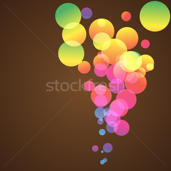 Colorful circles vector background with brown main color. Stock photo © lenapix