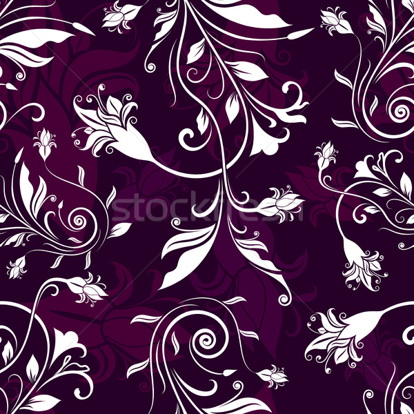 Seamless flowers retro vector pattern. Stock photo © lenapix
