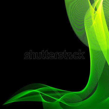 Abstract green vector smoke background with black copy space. Stock photo © lenapix