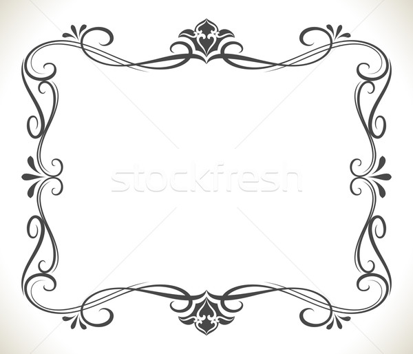 Czarno białe kwiatowy ramki kopia przestrzeń wektora piękna Zdjęcia stock © lenapix