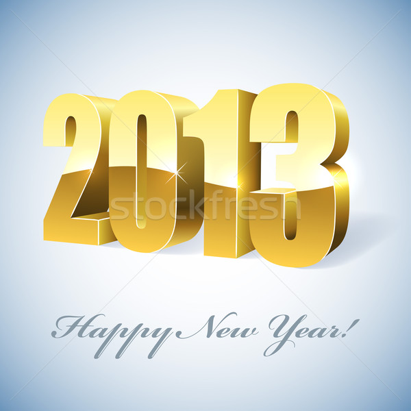 új 2011 év arany kártya 2013 Stock fotó © lenapix