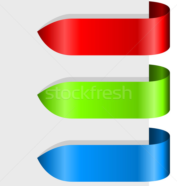 Blank color ribbon arrows design element. Stock photo © lenapix