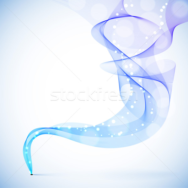 Stock photo: Abstract blue  vector smoke background with copy space.