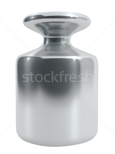Metal calibration weight isolated on white. Stock photo © lenapix