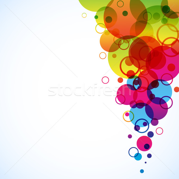 Abstract spectrum circles background with copy space. Stock photo © lenapix