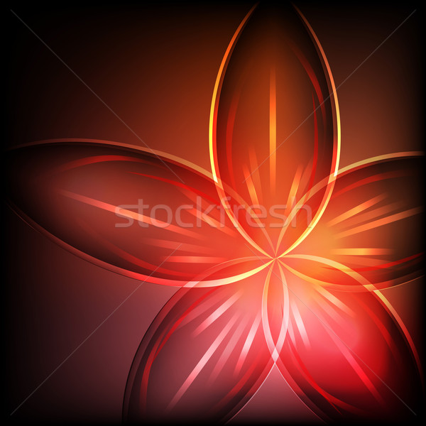 Résumé lumière rouge fleur vecteur lumière feuille beauté Photo stock © lenapix
