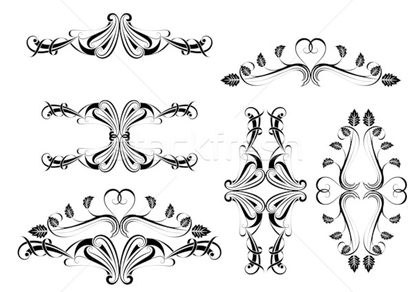 Black and white calligraphic design element.  Stock photo © lenapix