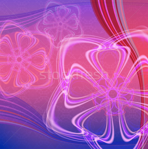 Abstract pink and violet vector background with color waves.  Stock photo © lenapix