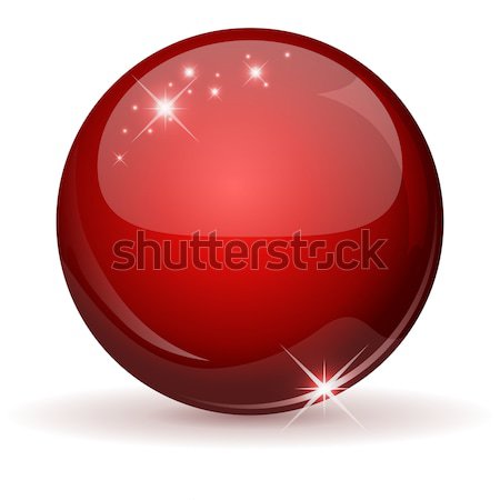 Rojo esfera aislado blanco mundo Foto stock © lenapix