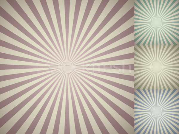 Stock photo: Abstract vintage colored sun burst background.