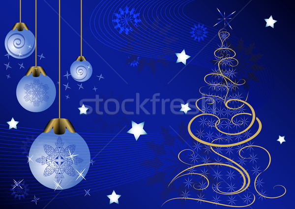 Noël vecteur arbre de noël verre babiole design [[stock_photo]] © lenapix