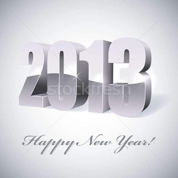 Nuovo 2013 anno lucido argento felice Foto d'archivio © lenapix