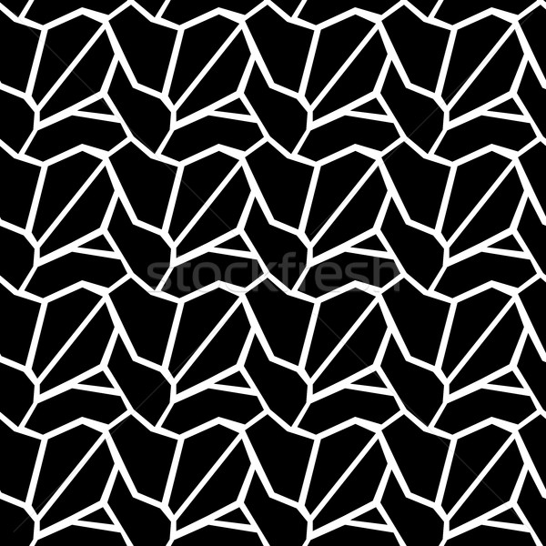 Abstract black and white seamless geometric vector texture. Stock photo © lenapix
