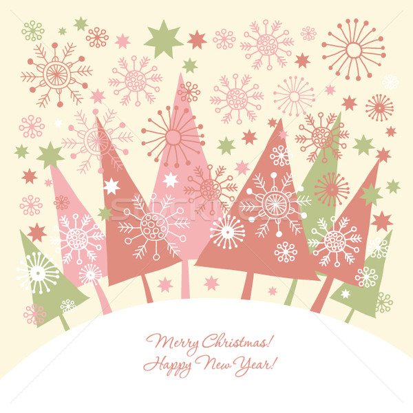 Stock photo: greeting Christmas and New Year's card