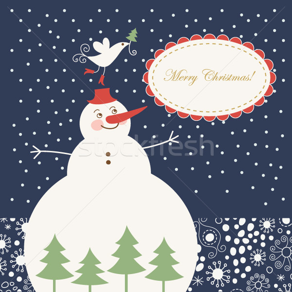 Stock photo: greeting Christmas and New Year's card