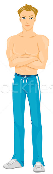 Homem nu torso saúde músculos Foto stock © lenm
