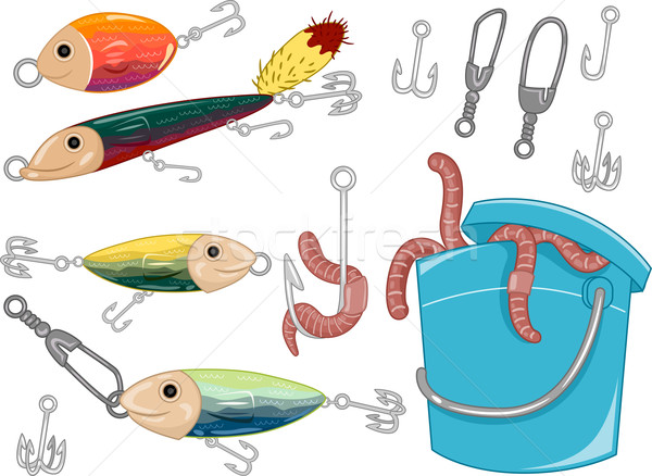 Fishing Elements Stock photo © lenm